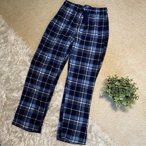 Men's Small Soft Plaid Fleece Pajama Pants
